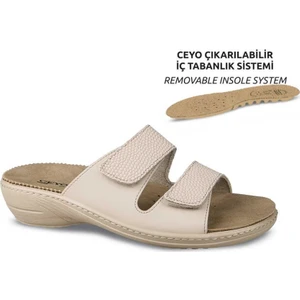 9855-11 Camel Anatomik Kadın Terlik