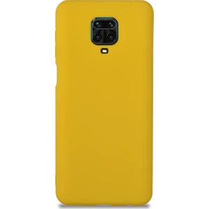 Xiaomi Redmi Note 9 Pro Kılıf Kamera Korumalı Premier Silikon Kapak - Sarı