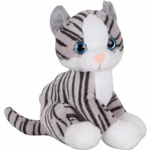 Sevimli Çizgili Gri Kedi Peluş Oyuncak 28 cm