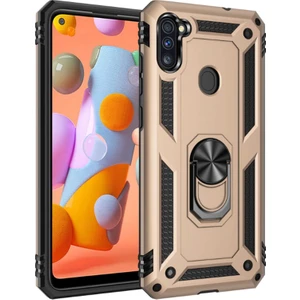 Samsung Galaxy A11 Kılıf Zore Vega Yüzüklü Standlı Zırh Kılıf