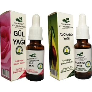 Çalıkoğlu Bitkisel Ürünler  Gül Yağı Avokado Yağı 2'li Avantaj Paketi 20 ml