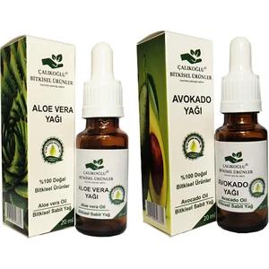 Çalıkoğlu Bitkisel Ürünler  Aloevera Yağı Avokado Yağı 2'li Avantaj Paketi 20 ml
