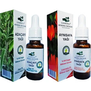 Çalıkoğlu Bitkisel Ürünler Adaçayı Yağı Aynısefa Yağı 2'li Avantaj Paketi 20 ml