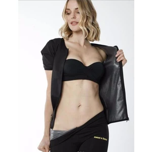 Sweet Sauna  Sweet Sauna Extra Terleten Termal Kısa Kollu Fermuarlı