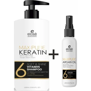Keratin Şampuan 1000 ml + Argan Saç Serumu 125 ml