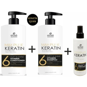 Keratin Şampuan 1000ml + Saç Kremi 1000ml