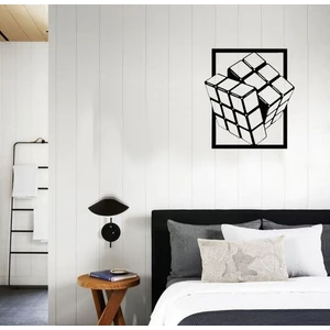 Şirin Lazer Rubik 3 D Zeka Küpü Ahşap Mdf Duvar Tablo