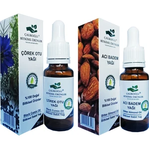 Çalıkoğlu Bitkisel Ürünler Çörekotu Yağı + Acı Badem Yağı 2'li Avantaj Paketi 40 ml