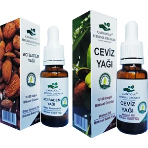 Çalıkoğlu Bitkisel Ürünler Acı Badem Yağı + Ceviz Yağı 2'li Avantaj Paketi 40 ml