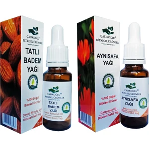 Çalıkoğlu Bitkisel Ürünler Tatlı Badem Yağı + Aynısefa Yağı 2'li Avantaj Paketi 40 ml
