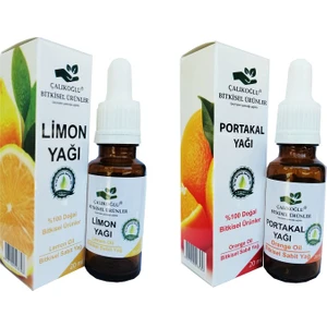 Çalıkoğlu Bitkisel Ürünler Portakal Yağı + Limon Yağı Avantaj Paketi 2 x 20 ml