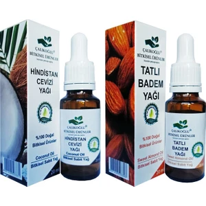 Çalıkoğlu Bitkisel Ürünler Tatlı Badem Yağı + Hindistan Cevizi Yağı 2'li Avantaj Paketi 40 ml