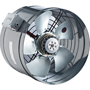 20 cm çap YBA-200-2K-M 2750 D/D 220/230 volt Monofaze Yuvarlak Kanal Tipi Aksiyel Fan