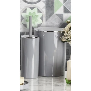 Lenox Çöp Kovası Tuvalet Fırça Seti Gri