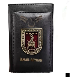 Seyhan Askeri Malzeme  Kişiye Özel Rütbeli Kara Kuvvetleri Kalemlikli Not Defteri Cüzdan