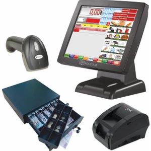 Market Dokunmatik Barkodlu Hızlı Satış Sistemi Set 3