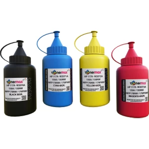 Toner Max® HP 117A W2070A / HP 150A / 150NW / 178NW / 179FNW Cmyk Set Toner Tozu