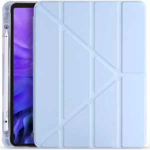 Samsung Galaxy Tab S7 Plus T970 12.4" Kılıf Kalem Bölmeli Tri Folding Smart Katlanabilir Standlı 360 Tam Koruma Turkuaz
