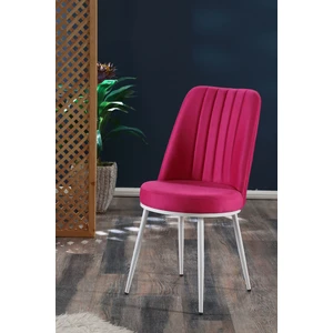 - Gold Sandalye - 11 Renk Kumaş - Metal Beyaz Ayak