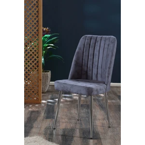 - Vento Sandalye - 9 Renk Kumaş - Metal Krom Ayak