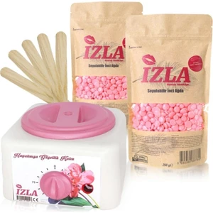 Izla Sir Ağda Makine + Pudralı Soyulabilen Boncuk Ağda 2'li + Spatula Seti