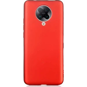 Case 4U Xiaomi Poco F2 Pro Kılıf Klasik Mat Renkli Yumuşak Premier Silikon Kırmızı