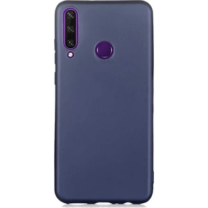 Case 4U Huawei Y6p Kılıf Klasik Mat Renkli Yumuşak Premier Silikon Lacivert