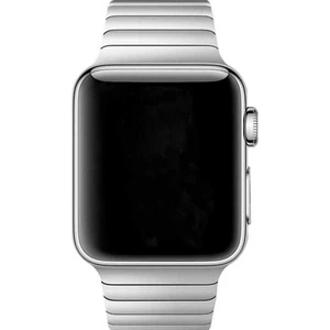 Case 4U Apple Watch Uyumlu Seri 7/6/SE/5/4 Parçalı Çizgili Metal Kordon 45mm 44mm 42mm Gümüş