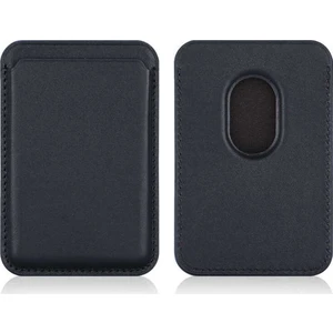 Case 4U Apple iPhone 12 / 13 / 14 / 15 / 16 Serisi ile Uyumlu Deri Cüzdan MagSafe Siyah