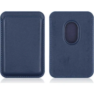 Case 4U Apple iPhone 12 / 13 / 14 / 15 / 16 Serisi ile Uyumlu Deri Cüzdan MagSafe Lacivert
