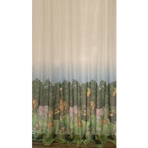 Belle Cose Hayvanlar Alemi Keten Görünümlü Çocuk Odası Tül Perde 550 x 260 cm