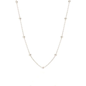 Trend Silver Gümüş Rodyumlu Top Top Zincir Kolye