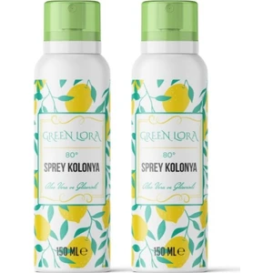 Sprey Limon Kolonyası 80° Aloe Vera ve Gliserinli 150 ml 2'li