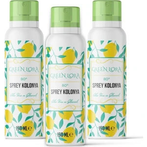 Sprey Limon Kolonyası 80° Aloe Vera ve Gliserinli 150 ml 3'lü