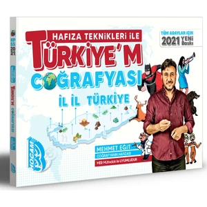 Benim Hocam Yayınları 2021 Tüm Adaylar İçin Hafıza Teknikleri İle Türkiye'm Coğrafyası