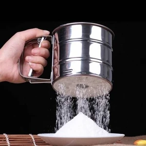 Tetikli Un Eleği Paslanmaz Çelik Pudra Şekeri Shaker Elek
