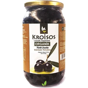 Organik Siyah Zeytin Güneşte Kurutulmuş 650 gr Cam Ambalaj