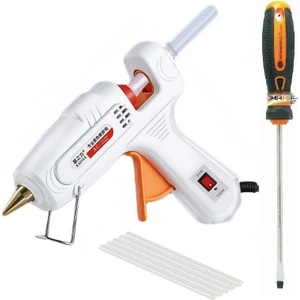 Sıcak Mum Silikon Tabancası 60-100W 2 Kademeli + 5 Mum Somafix Duz Tornavida