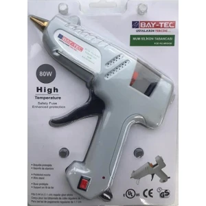 Bay-Tec MK0438 Sıcak Sılıkon / Mum Silikon Tabancası Kalın 80W