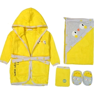 Chick Unisex Bebek Bornoz Seti