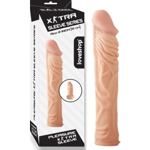 Xtra Sleeve Ucu Dolgulu Damarlı Ten Dokulu Realistik Penis Kılıfı