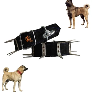 Mutlu Tavukçuluk Kangal Malaklı Tasma Dokuma U Çivili Dikenli Köpek Boyun Tasması 5X80 cm