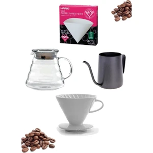 BLACK GOAT Barista Drip Filter Coffee Set (4'lü Set) - Beyaz