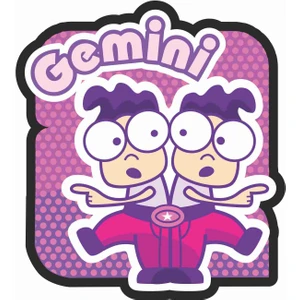 Sticker Atölyesi Gemini Ikizler Burç Zodiac Sticker - 30003