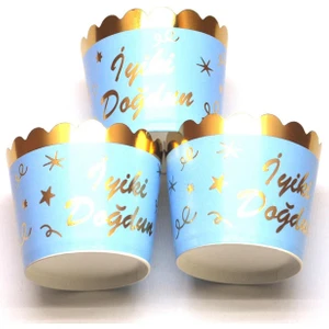 LORA DAVET Cupcake Kabı (12 Adet)  MAVI 17208