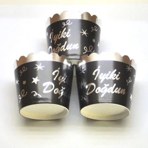 LORA DAVET Cupcake Kabı (12 ADET) SIYAH 17207
