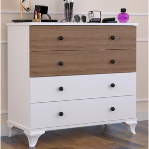 1079 Linet 4 Çekmeceli Şifonyer-BEYAZ MEŞE