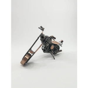 Metal Retro Motosiklet Modeli El Yapımı Dekor Biblo