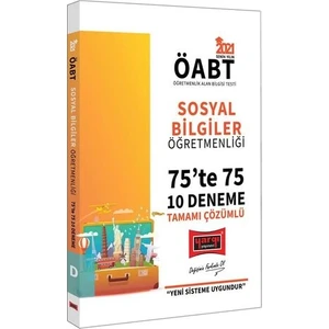Yargı Yayınevi 2021 ÖABT Sosyal Bilgiler Öğretmenliği 75te 75 Tamamı Çözümlü 10 Deneme Sınavı