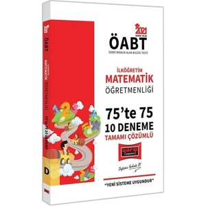 Yargı Yayınevi 2021 ÖABT İlköğretim Matematik Öğretmenliği 75te 75 Tamamı Çözümlü 10 Deneme Sınavı